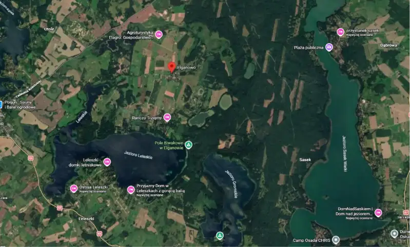 Działka w elganowie z dostępem do jeziora